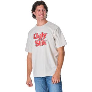 image:imageUgly Stik Logo Short Sleeve TShirt CottonPoly Blend Mens Classic Fit Fishing Shirts for MenGrey