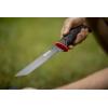 image:imageUgly Stik Ugly Tools Utility Knife for Fishing Red and Black Fixed Tanto Partially Serrated Stainless Steel Blade NonSlip Grip Handle Includes Line Cutter